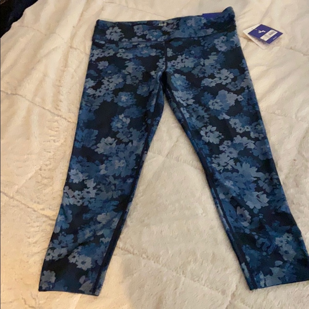 Joy Lab Mid Rise Legging Blue Floral